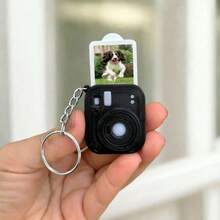1pc 3D‑Printed ‑Style Keychain, Insertable Mini Photo Charm, Creative DIY Picture Pendant, Personalized Bag & Car Key Accessory For Gift Giving - Multicolor - View 4