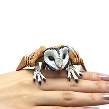 3D Printed Flexible Joint Realistic Barn Owl Toy, Creative Stress Relief Toy, Fun Gift For Children - Falcon - View 4