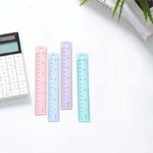 1pc 15cm Macaron Color Aluminum Metal Ruler, Straight Measuring Tool, Suitable For School Drawing, Office Measurement Daily Use, Back To School Gift - Multicolor - View 19