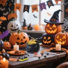 2/4/6pcs Halloween Witch Plastic Cauldron Bowls Black, Halloween Decoration - Multicolor - View 5