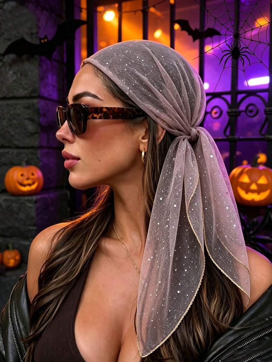 1pc New Fashionable Embroidered Scarf, Popular Daily Wear Accessory For Women,Beach,Holiday,Travel Essential