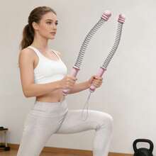 For Men & Women 2PCS Battle Ropes Portable Battle Ropes Weighted Workout Ropes - Pink - View 8