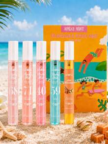 1/5pcs Brazilian Fragrance Spray Gift Set, Limited Edition Portable Multi-Layer Ultimate Pleasure Spray, Contains Natural Fresh Charming Essential Oils, Exuding Coconut, Floral, Fruity And Citrus Notes - Multi Scents - View 6
