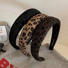 Vintage Leopard Print Headband For Women, Animal Pattern Hair Hoop, Hair Clip Hair Accessory To Enhance Cranial Top - Multicolor - View 4