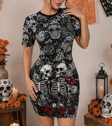 Women Short Dresses - Black - View 1