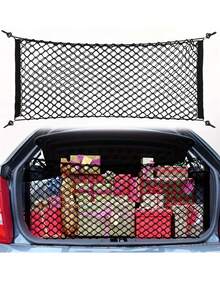Car Trunk Storage Mesh Bag, Elastic Luggage Cargo Storage Net, Suitable For Motorcycles, Bicycles, Cars, Essential Car Accessories, Car Decoration, Car Supplies, Car Decor, Mesh Storage, Essential For Self-Driving Travel! - Multiple Styles - View 2
