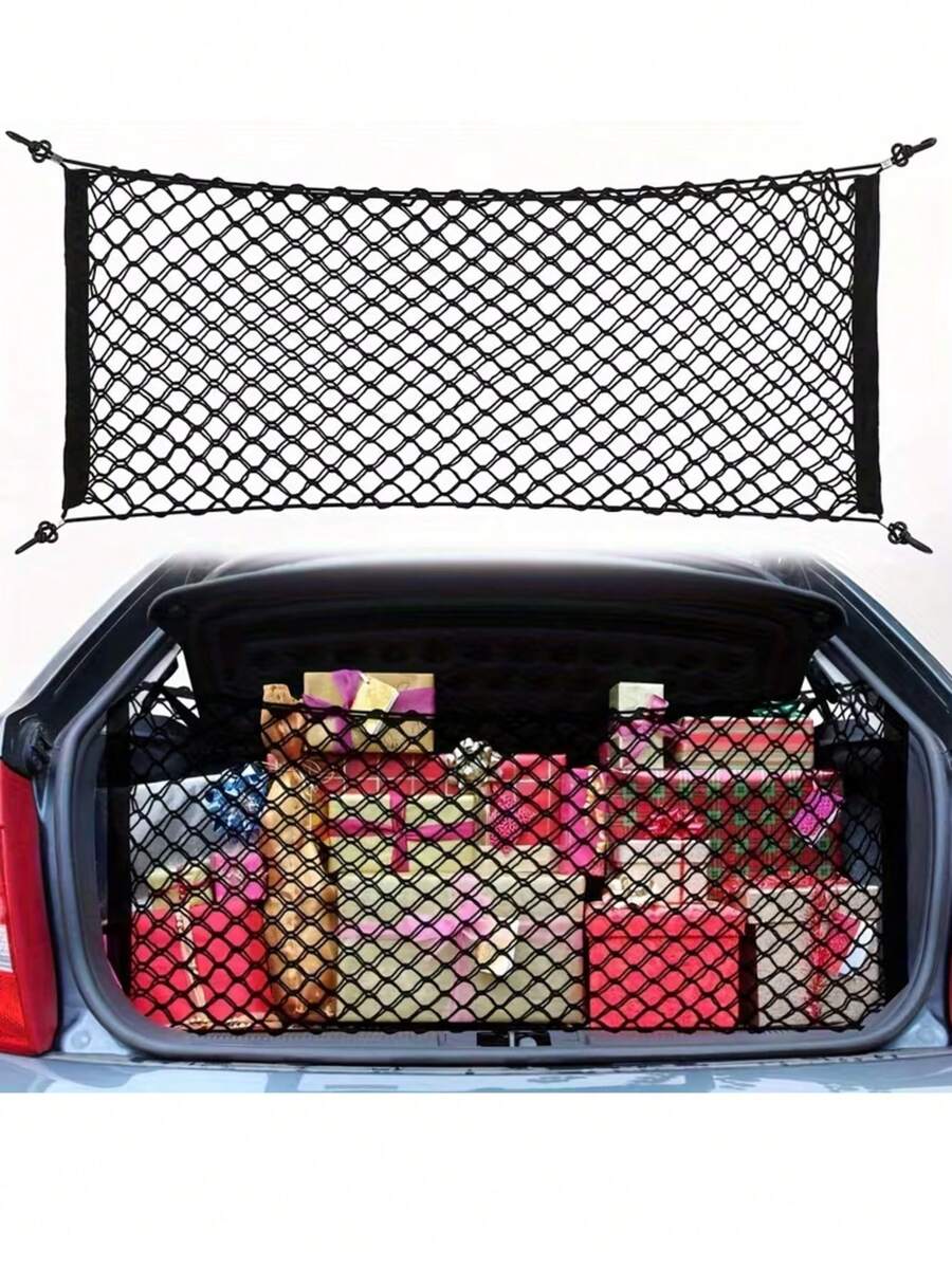 Car Trunk Storage Mesh Bag, Elastic Luggage Cargo Storage Net, Suitable For Motorcycles, Bicycles, Cars, Essential Car Accessories, Car Decoration, Car Supplies, Car Decor, Mesh Storage, Essential For Self-Driving Travel!