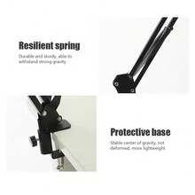 360° Rotating Long Arm Phone Tablet Holder Overhead Stand Desktop Bed Slouchy Cantilever Bracket For Huawe Xiaom IPhon - Black - View 8