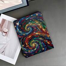 1件星空油畫平板保護殼，附筆槽，相容 iPad 10代智能保護殼/Air 13(M3 2025)/Air 11/11(A16 2025)，相容 OPPO Pad，相容 MatePad，相容 Vivo Pad，相容 Honor Pad，相容 小新 Pad - 彩色 - 查看 6