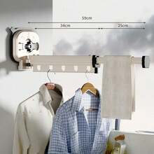 Suction Cup Clothes Drying Rack, Foldable And Extendable, Laundry Room Storage, Home Essential - Multicolor - View 11