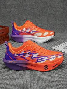 Men's Sports Shoes, Suitable For Fitness Training And Running, Grip Performance Sole, All-Season Unisex, Dedicated Sports Workout Shoes - Orange Purple - View 3