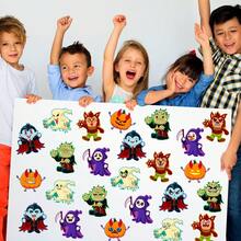6pcs Halloween Monster Cartoon Sticker Set, Waterproof Removable Reusable Kids Craft Stickers, Vampire Mummy Pumpkin Cute Decorative Stickers, Party DIY Scrapbook Small Gifts, Suitable For Birthday, New Year, Valentine's Day, Easter, Children's Day, Back To School, Halloween, Thanksgiving And Christmas Gifts - Multicolor - View 8