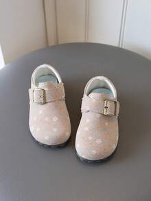 1 Pair Girls' Cloth Shoes, Children's Non-Slip Flat Shoes, 2026 New Autumn/Spring Girls' Shoes, All-Season Wear - Grey - View 4