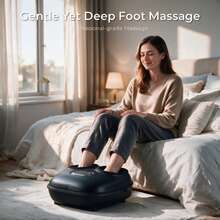 LUYAO Household Constant Temperature Foot Massage Machine, Multi-Mode Kneading & Squeezing Combination, 3-Level Adjustable Temperature, Auto Shut-Off Timer, Daily Home Foot Care Tool - Black - View 10