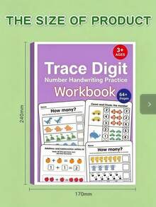Number Sense Enlightenment Workbook, Home-Based Early Education For Kids, Zero-Based, Number Counting Circle Practice Sheets, Improve Concentration English Math Synchronized Practice - Multicolor - View 7