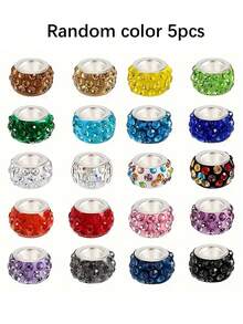 32PCS Dopamine Color Keychain Set With Random Color Keychains, Snake Chain, Random Color Large Hole Beads, DIY Keychains For Backpack Charms, Wedding And Holiday Gifts - Keychain Accessory Kit - View 11