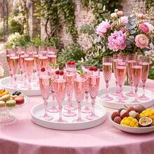 1/2/6/12pcs Champagne Cups, Wedding Toasting Cups, 7oz Plastic Reusable Unbreakable Champagne Cups, Suitable For Bachelor Party, Wedding, Bridal Shower - View 2