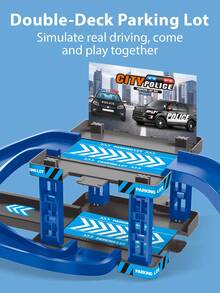 Children's Engineering Vehicle Double-Layer Track Parking Lot Toy Set, Durable Assembling Sliding Track, Includes Multiple Small Cars, Double-Layer 3D Parking Platform With Straight, Curved, And Arc-Shaped Sliding Tracks, Simulates Real-Life Scenarios, Can Be Freely Assembled And Built, Develops Children's Hands-On Assembly Skills And Spatial Imagination. Thickened Anti-Drop Plastic Material, Rounded Edges With No Burrs - Multicolor - View 11