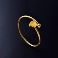 Light Luxury Classic Stainless Steel 18K Gold Plated Twisted Wire Beaded Bracelet, Unisex, Suitable For Daily Wear And Parties, Perfect Gift - Gold - View 4