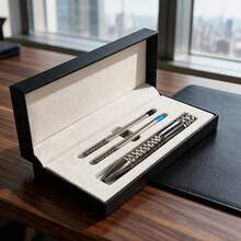 Premium Metal Click Ballpoint Pen, Business Neutral Pen, Stress Relief Rotating Ballpoint Pen, Gift Box Set - Sets - View 4