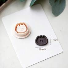 Mini Cute Button Shaped Polymer Clay Cutters, Flower, Butterfly, Rabbit, Heart, Star, Gourd, Four-Leaf Clover Clay Cutter Set, DIY Soft Clay Earrings, Jewelry Making, Pendant Keychain Handmade, Suitable For Resin Crafts, 3D Printing Process, Clean Cut, Reusable Handmade Tools - Mini Cute Button - View 8