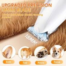 Pet Grooming Electric Clipper, Low Noise USB Rechargeable Dog Nail Trimmer With LED Light, Multi-Function Pet Trimming Scissors For Nails, Eyes, Ears, Face, And Butt - Multicolor - View 8