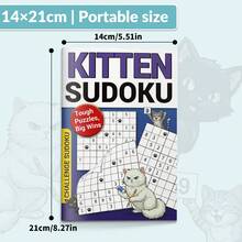 Kitten Sudoku Notebook Set, Cute Cat Logic Puzzle Activity Notebook, Includes Beginner, Intermediate, Advanced And Challenge Levels, Brain Training Grid, Portable Travel Learning Supplies - Kitten Sudoku Notebooks - View 4