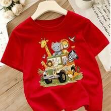 Tween Boys Extended Size T-Shirts - Red - View 1