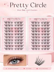Glue-Free 20-Cluster Reusable Segmented False Eyelashes, High Volume False Eyelashes, Beginner-Friendly, Lightweight And Delicate False Eyelashes, Create Natural And Defined Eyelash Effect, Soft Design Fitting Eye Shape, Excellent Comfort - C - View 9