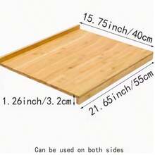Bamboo Reversible Cutting Board Pastry Board With Lip Countertop For Rolling Dough Kneading - Bamboo - View 7