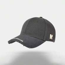 1pc New American Style Baseball Cap Wide Brim Big Face Slimming Fashion Embroidered Letter Deep & Oversized Hard Top Baseball Cap For Women - Multicolor - View 7