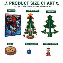 DOWMOO 1pc New Thegrinch Blind Box DIY Wooden Christmas Tree Ornament, Educational Handmade Decoration - Multicolor - View 8