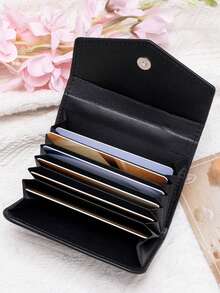 Women's Elegant Embossed PU Leather Wallet, Black Zipper Card Holder With Coin Pocket, Multiple Card Slots, Compact Portable Clutch, Suitable For Party And Daily Use - Multicolor - View 5
