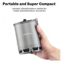 600ml G3 Backpacking Cooking Pot With Heat Exchanger, Lid And Folding Handle, Compact Solo Camping Pot For Hiking, Trekking, Outdoor Coffee, Tea And Camp Meals, Stove And Fuel Canister Not Included - Pot - View 8