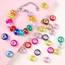53/103 Multi-Colored, Large-Hole Beads With Mixed Colors And Round Spacer Beads, Suitable For DIY Necklaces, Bracelets, Earrings And Jewelry Making. - Assorted Colors - View 8