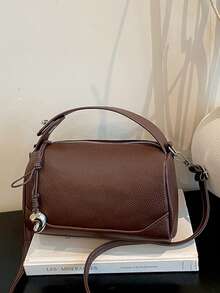 BAILEE Simple And Stylish Faux Leather Shoulder Bag With Detachable Metal Embellishments And Straps, Perfect For Outfits And As A Gift. - Multicolor - View 14