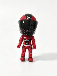 Motorcycle Action Figure With Transformable Helmet, Rider Model With Movable Joints, Simulated Racing Driver Doll, Alloy Transformable Helmet Figure, Collectible Doll For Home Bedroom Office Desktop Decoration, Ideal Creative Gift For Christmas, Halloween, Birthday And Holidays - Multicolor - View 14