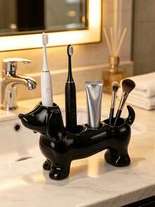Cute And Simple Sausage Dog Shaped Bathroom Storage Box Toothbrush Rack - Sausage Dog Electric Toothbrush Rack Storage Rack, Also An Elegant Choice For Decorating Rooms, Bedrooms And Home - Multicolor - View 4