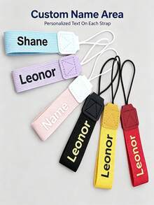 1pc Personalized Candy Color Keychain, Convenient Fashion Water Bottle Lanyard, Customizable Content, Bag Charm Car Key Chain Coffee Cup Carrying Strap - Multicolor - View 5