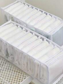 1pc Foldable Fabric Underwear Storage Box, 11-Compartment Multi-Function Organizer, Suitable For Socks, Bras And Clothing, Fit For Wardrobe, Closet, Shelf And Home Storage - Multiple Styles and Colors - View 5