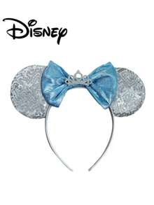 Disney 1pc Polka Dot Sequin Crown Bow Headband, Party Costume Accessory, Suitable For Valentine's Day Gift, Holiday Party - Crown Style - View 6