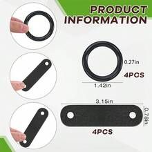 Stirrup Safety Rubber Ring & Leather Pad Replacement Kit, Durable Peacock Stirrup Replacement Ring, Suitable For Equestrian Riding - A - View 2