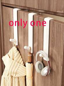 1pc/10pcsBathroom Cabinet Hook Home Storage Rack, No Drill Over Cabinet Door Hanging Hook, Punch Free Space Saving Hanger For Bathroom Cupboard Kitchen Cabinet To Hang Towels Sponges Keys And Daily Small Household Items - Multicolor - View 11