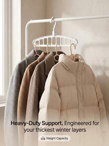 1pc Foldable Multi-Function Wardrobe Clothes Hanger, 11-Hole Non-Slip Bedroom Drying Rack, 360° Rotating Multi-Hook Living Room Storage Hanger, Suitable For Wardrobe, Bedroom, Living Room, Balcony, Kitchen And Bathroom Storage. Multi-Function Space-Saving Bedroom Furniture Clothes Hanger, Foldable Storage Standing Wardrobe Hanging Rack, 11-Hole Non-Slip Wardrobe Clothes Hanger, Multi-Hook Bedside Cabinet Hanging Rack, Moisture-Resistant Practical Kitchen Furniture Clothes Hanger, Style/Color Random. - Multicolor - View 6