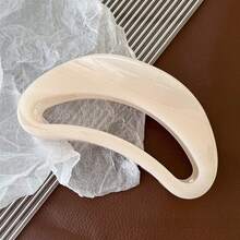 1pc Minimalist Large Hollow Hair Claw, Premium Curved Hair Claw, Suitable For Daily Commute Hairstyling And Hair Bundling, Versatile Everyday Gift - Multicolor - View 10