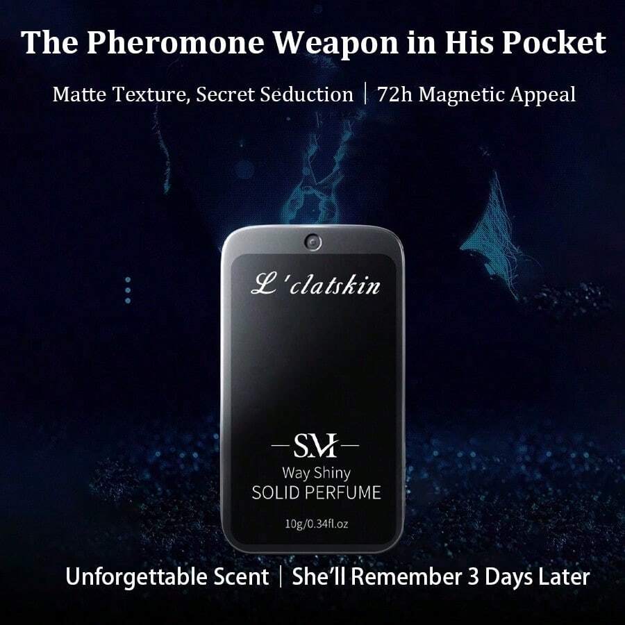Pheromone Solid Cologne For Men | Long-Lasting Matte Non-Greasy Body Lotion, Travel Size Daily Grooming Essential, Korean Skincare - 10g - View 1