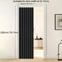 1pc Foldable Louvered Windproof Partition Curtain, Includes Hooks And Storage Strap, Suitable For Living Room, Bedroom And Kitchen, Easy Care Design, Bedroom Partition Curtain, Moisture-Proof, Easily Achieve Home Privacy - Door Curtain - View 23