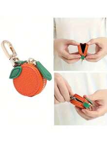 Fruit Keychain, Cute Coin Purse, Keychain Storage Bag, Small Wallet, Accessories, Fashion Accessories Cute Fruit Bag Decoration,Daily Use - Multicolor - View 6