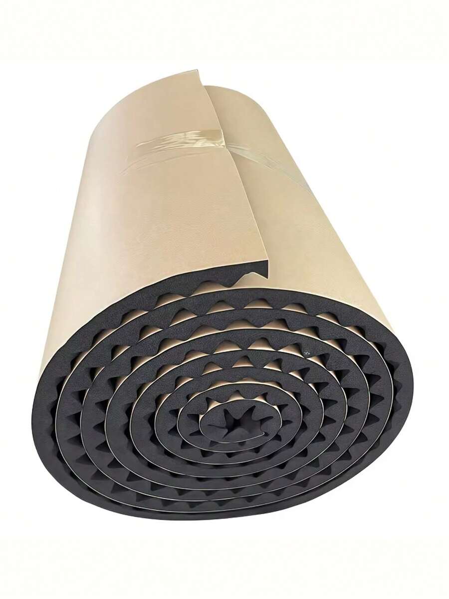 High-Density Self-Adhesive Soundproofing Foam Insulation Roll, Black Noise Reduction Heat Insulation Mat For Car Walls Doors Floor - Egg Crate Foam - View 1