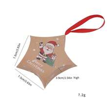 5-Point Star Paper Box Christmas Decoration Chocolate Candy Hanging Christmas Tree Box Kraft Paper, Christmas Creative 5-Point Star Candy Box Gift Packaging Box Star Candy Box Gift Paper Box Decoration, Vintage Gift Box, Christmas - Multicolor - View 9
